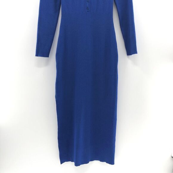 ‎Bardot Collar Knit Dress in Cobalt - Picture 8 of 12